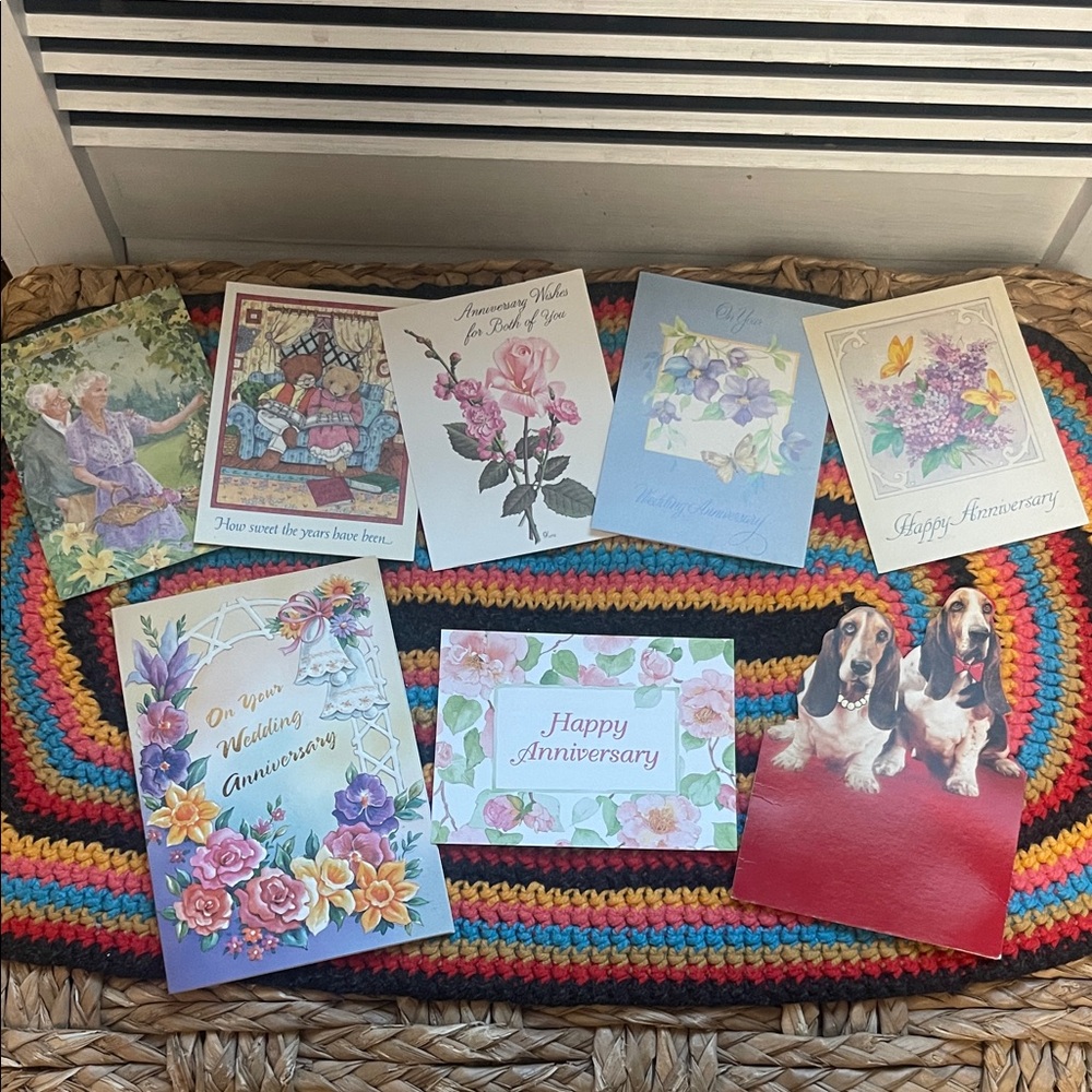 Colorful Anniversary Greeting Card Set